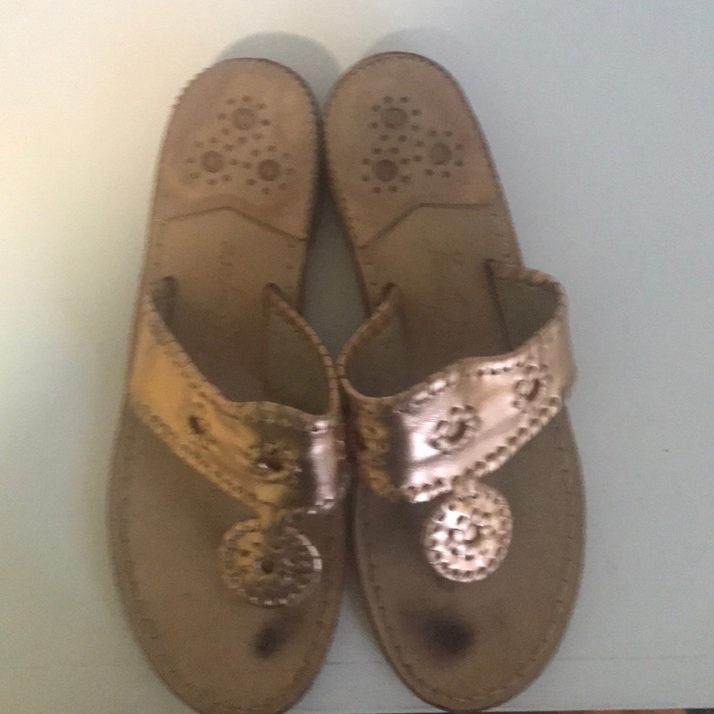 Jack Rogers gold metallic sandal